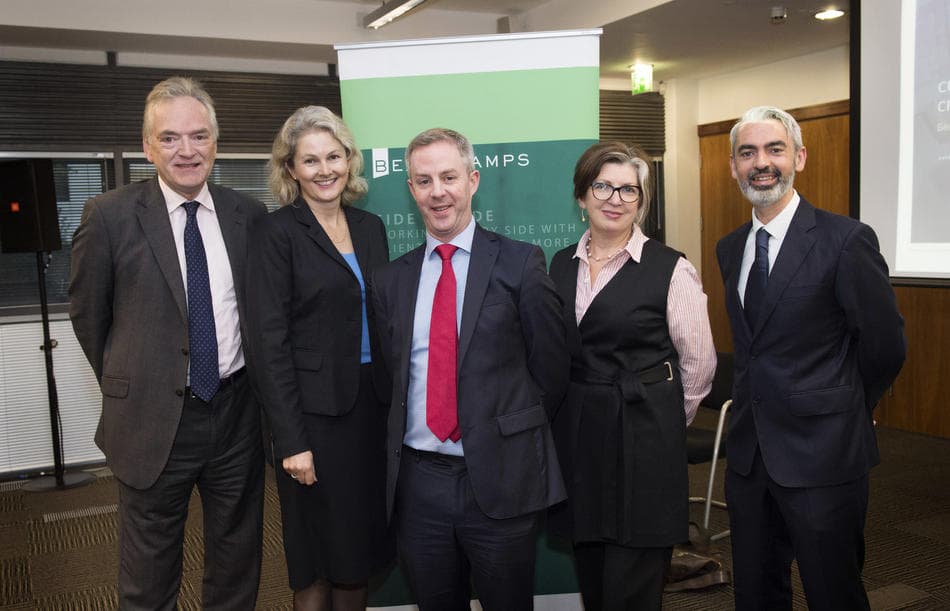 Charities event 2019 Speakers Mark Pery Knox Gore, Liz Hughes, Myles Kirby, Claire Callanan and Eamon O'Halloran