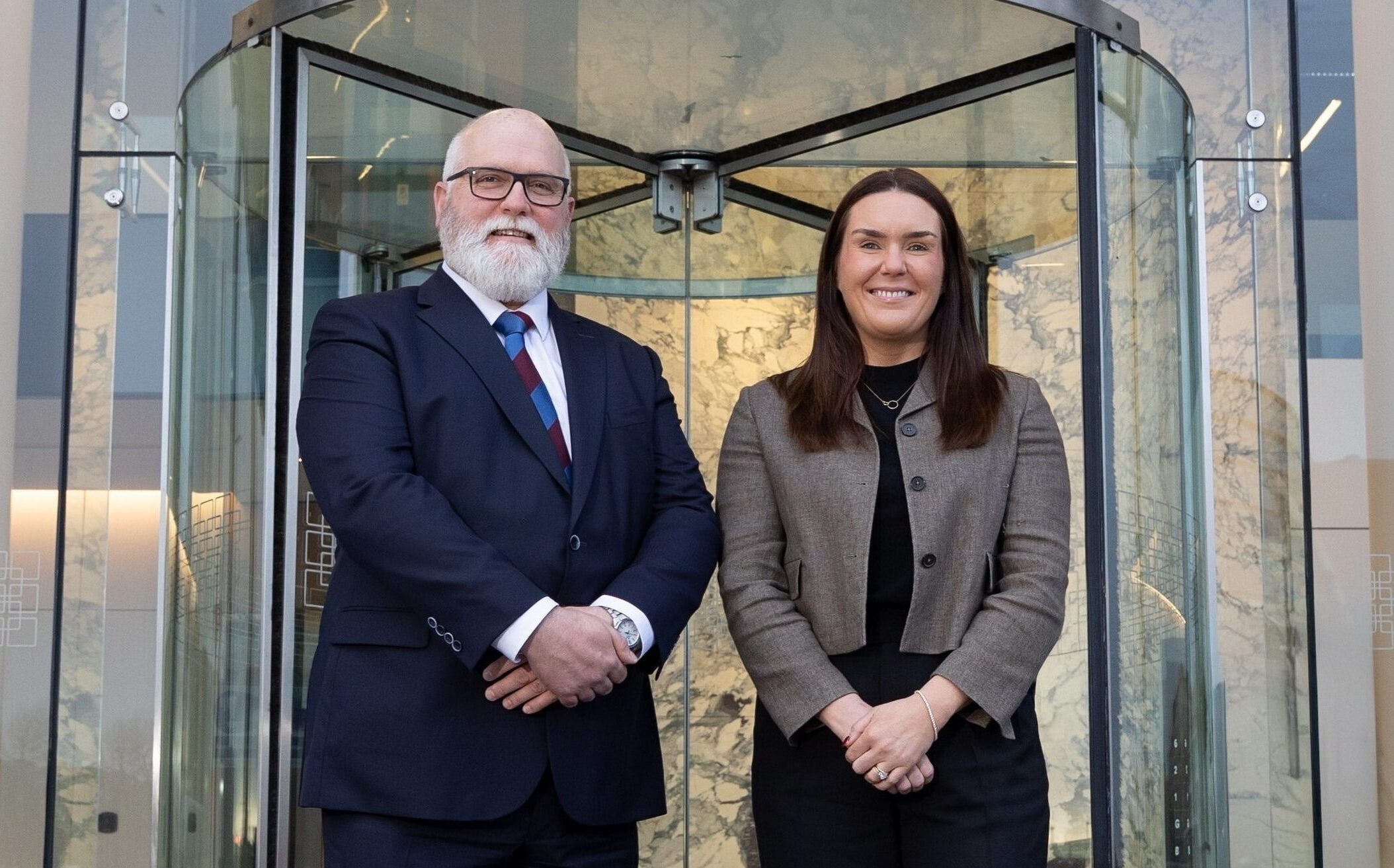Pictured (l-r)  Stuart Conaty, Partner & Head of Planning & Environment, Beauchamps LLP, pictured with Jeanie Kelly following the announcement of her promotion to Partner in the firm’s Projects, Infrastructure & Energy group.